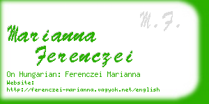 marianna ferenczei business card